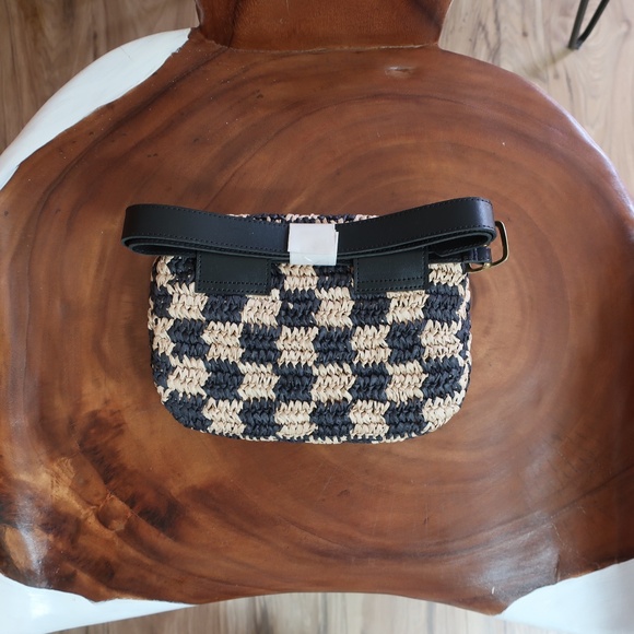 Clare V. Raffia Checker Fanny Pack - Picture 9 of 13